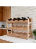 relaxdays Weinregal in Natur - (B)45 x (H)30 x (T)23,5 cm