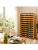 relaxdays Weinregal in Natur - (B)85 x (H)159 x (T)25,5 cm