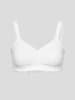Erlich Textil  Henriette bügelloser Minimizer BH große Cups starker Halt aus Bio-Baumwolle - verstellbare Träger in weiß