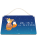 Mr. & Mrs. Panda Schild Widder Astologie mit Spruch in Sternenhimmel Blau