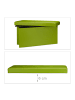 relaxdays Sitzbank Stauraum in Grün - (B)76 x (H)38 x (T)38 cm