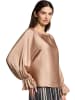 Betty Barclay Satin-Bluse mit U-Boot-Ausschnitt in Macchiato