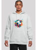 F4NT4STIC Hoodie Bunte Fußball Grafik in grau meliert