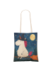 Mr. & Mrs. Panda Shopper Bag Einhorn Hexe Design ohne Spruch in Weiß