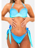 Moda Minx Bikini Hose Club Tropicana seitlich gebunden in Blau