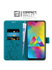 cadorabo Hülle für Samsung Galaxy M21 / M30s Blumen Design in FLORAL BLAU
