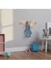 relaxdays Kindergarderobe "Dino" in Natur/ Grün – (B)50 x (H)7 x (T)4 cm