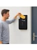 relaxdays Briefkasten mit Zeitungsfach in Schwarz