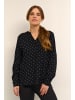 Kaffe Langarm-Bluse KAjoyce Regular fit in Black/White Dot