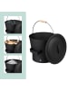 relaxdays 3tlg. Ascheeimer Set in Schwarz