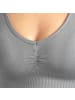 SMILODOX Sport BH Maria Solid Scrunch in Grau