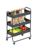 HOMCOM Küchenwagen-64,5L x 34B x 87H cm-Schwarz