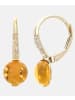 Diamant L'éternel Ohrhänger aus 375 Gelbgold mit 3.00 Karat Diamant mit Citrin
