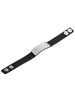 Adeliás Unisex Armband aus Leder 22 cm in schwarz