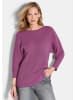 GOLDNER Strickpullover Fledermausärmel-Pullover, Schurwolle in beere