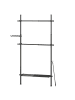 SONGMICS Kleiderständer Parson in Mattschwarz - (B)123 x (H)300 x (T)33.5 cm