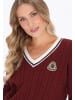 DreiMaster Women Sweater in wine red navy offwhite