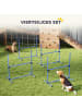 Pawhut Hunde Agility Set Blau Kunststoff