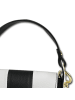 Toscanto Leder Umhängetasche Toscanto Tasche schwarz, weiß ca. 19cm