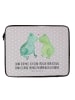 Mr. & Mrs. Panda Notebook Tasche Frosch Liebe mit Spruch in Grau Pastell