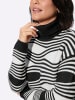 WITT WEIDEN Rollkragenpullover in schwarz-ecru-gemustert
