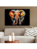 OnlyWow Leinwand Bilder Elefant