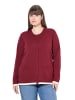 Ulla Popken Strickjacke in dunkel kirschrot