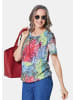 GOLDNER Druckbluse Farbbrillante Druckbluse mit liebevollen Details in bunt / getupft