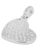 Adeliás Damen Anhänger – Herzanhänger aus 925 Silber mit Zirkonia in silber