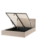 Beliani Doppelbett DREUX in Beige/Schwarz - (W) 151 x (H) 90 x (L) 214 cm