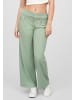 Cloud5ive Cloud5ive Cloud5ive Damen Stoffhose mit weitem Beinschnitt Gummibund mit Raffung in green
