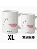 Mr. & Mrs. Panda Jumbo Tasse Einhorn Schwein ohne Spruch in Weiß