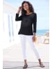 LASCANA Rundhalsshirt in schwarz