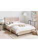 Beliani 2-tlg Doppelbett AMBASSADOR in Beige/Schwarz