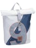 360 grad Rucksack Möwe in Weiß/Streifen Blau/Zahl Grau