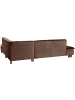 others ECKSOFA mit Ottomane rechts Kaye Bezug Samtvelours Buche nussbaum dunkel / braun