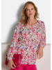 GOLDNER Spitzenbluse Druckbluse mit floralem Design in bunt / gemustert