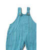 Little Green Radicals Gestreifte aufgerollte Latzhose in Blau