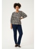 KAFFE curve T-Shirt kurzarm KCivena Regular fit in Moonstruck/Black Graphic