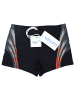 Aquarti Aquarti Herren Badehose Kurz Sportlich Streifen in schwarz/rot