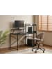 Beliani Schreibtisch BILOXY in Schwarz - (W) 120 x (H) 120 x (L) 64 cm