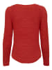 ONLY Einfarbiger Basic Strickpullover ONLGEENA in Rot