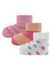 ewers 3er-Set Newborn Socken 3er Pack Punkte/Ringel in h.himbeere-ice pink-latte