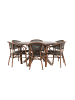 ebuy24 Gartenset Rosario 7-teilig Braun 140 x 140 cm