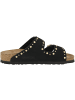 Birkenstock Sandale Arizona Rivet Veloursleder schmal in schwarz