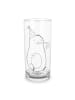 Mr. & Mrs. Panda Wasserglas Avocado Feier ohne Spruch in Transparent