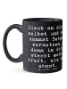 Mr. & Mrs. Panda Mug Spruch Selbstvertrauen stärken mit Spruch in Schwarz