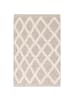 Pergamon In & Outdoor Teppich Shaggy Juist Rauten in Beige