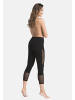 Teyli Leggings aus Baumwolle mit Netzgewebe Tina in schwarz