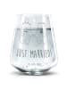 Mr. & Mrs. Panda Trinkglas Bär Heirat mit Spruch in Transparent